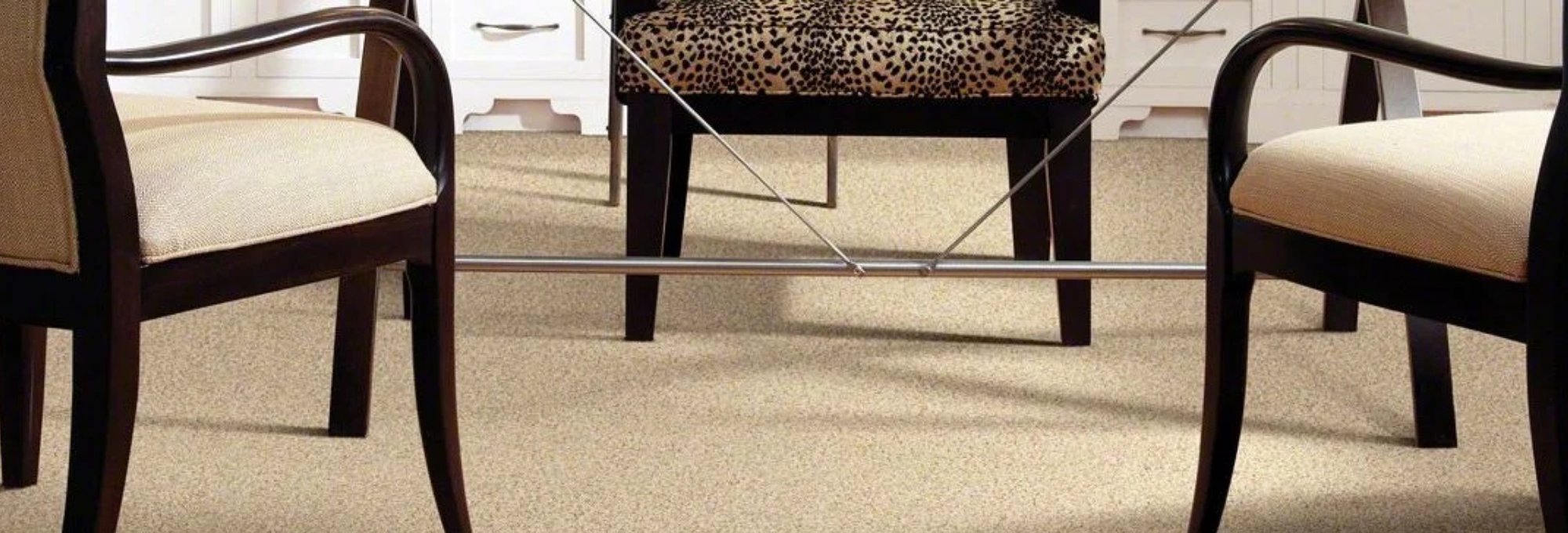 Mark's Carpets Header Banner Image - Three chairs on carpet